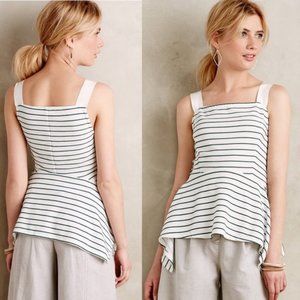 Anthropologie by Deletta Women Striped Peplum Tank